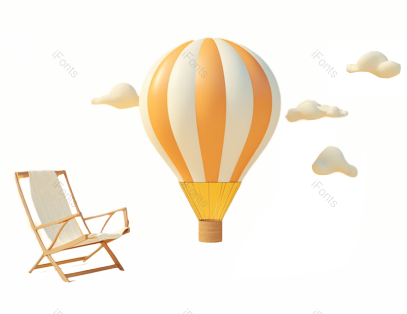 天空图片,夏天元素,插画PNG,可爱风免抠素材
